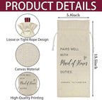 AWSICE Wedding Wine Bottle Bag - Maid of Honor Proposal Gifts - Pairs Well with Wedding Gift Bags - Engagement Present for Bridesmaid - Bridal Planning Shower Decorations-A08