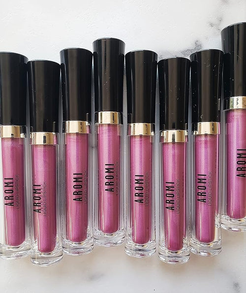 Aromi Berry Fuchsia Metallic Liquid Lipstick | Magenta Mauve Lip Color with Shimmery Finish, Vegan, Cruelty-free, Long-Lasting, Smudge Proof, Handmade (Opal Rose)