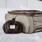 Lay-n-Go Cosmo Drawstring Cosmetic & Makeup Bag Organizer - Portable Drawstring Bag w/Zipper Pocket, Makeup Loops & More - Durable, Machine Washable Toiletry Bag for Travel (20", Metallic Gold)