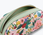 RIFLE PAPER CO. Garden Party Small Cosmetic Pouch For Storing Small Accessories, Includes Gold Zipper, Printed In Full Color With Stylized Pattern & Foil Stamped Logo