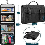 PAVILIA Travel Hanging Toiletry Bag for Women Men, Large Capacity Makeup Bag Kit, Waterproof Cosmetic Storage Organizer Case for Bathroom Shower