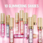 Revlon Super Lustrous Glimmer Gloss, Non-Sticky Lip Gloss, High-Shine Finish, Plant-Based Glitter, 002 Pink Prisma, 0.13 fl oz