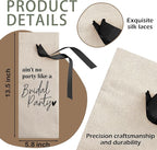 RYIGYWE Cute Bow Ribbon Engagement Gift Wine Bag - 1 PCS Bride to Be Gifts for Bridesmaids Bride and Groom Couples Her Him Will You Be My Bridesmaid for Getting Married Engagement Bridal Shower - A60