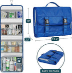 PAVILIA Travel Hanging Toiletry Bag for Women Men, Large Capacity Makeup Bag Kit, Waterproof Cosmetic Storage Organizer Case for Bathroom Shower