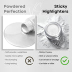 BEPHOLAN Highlighter Powder,High Gloss Glitter,Sparkling Powder Makeup for Face and Body - High-Pigment Shimmer Makeup, Long-Lasting & Buildable（Starlight Mist）