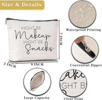 GREOXG Makeup Bag Gifts for Women Who Have Everything, Might Be Makeup Might Be Snacks Travel Cosmetic Bag, Friendship Gifts for Girls Teens Women Birthday Christmas Graduation-A03