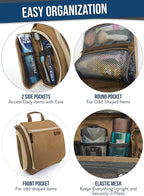 DD D&D Wanderlust D&D Hanging Travel Toiletry Bag for Men and Women – Cosmetics, Makeup and Toiletries Organizer Kit with 10 Compartments
