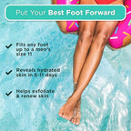 DERMORA Foot Peel Mask | Skin Exfoliating Foot Masks | Dry, Cracked Feet, Callus, Dead Skin Remover | Baby Soft Feet | Original Scent | Pack of 4 | Regular